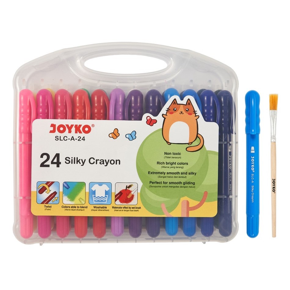 

Krayon Halus / Silky Crayon - Joyko SLC-A-24 24 Warna MURAH