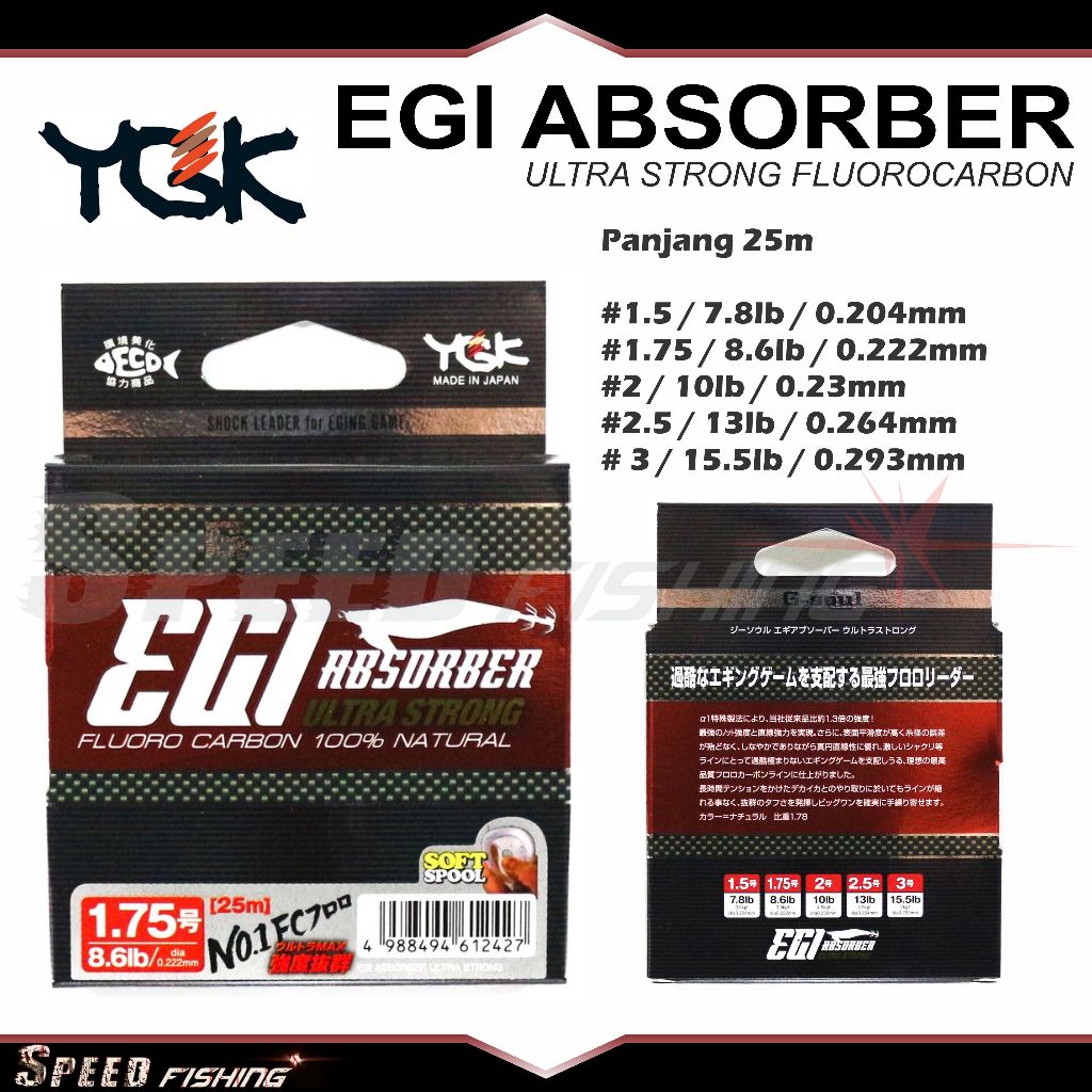 Senar Leader Ygk G Soul Egi Absorber Ultra Strong Fluorocarbon