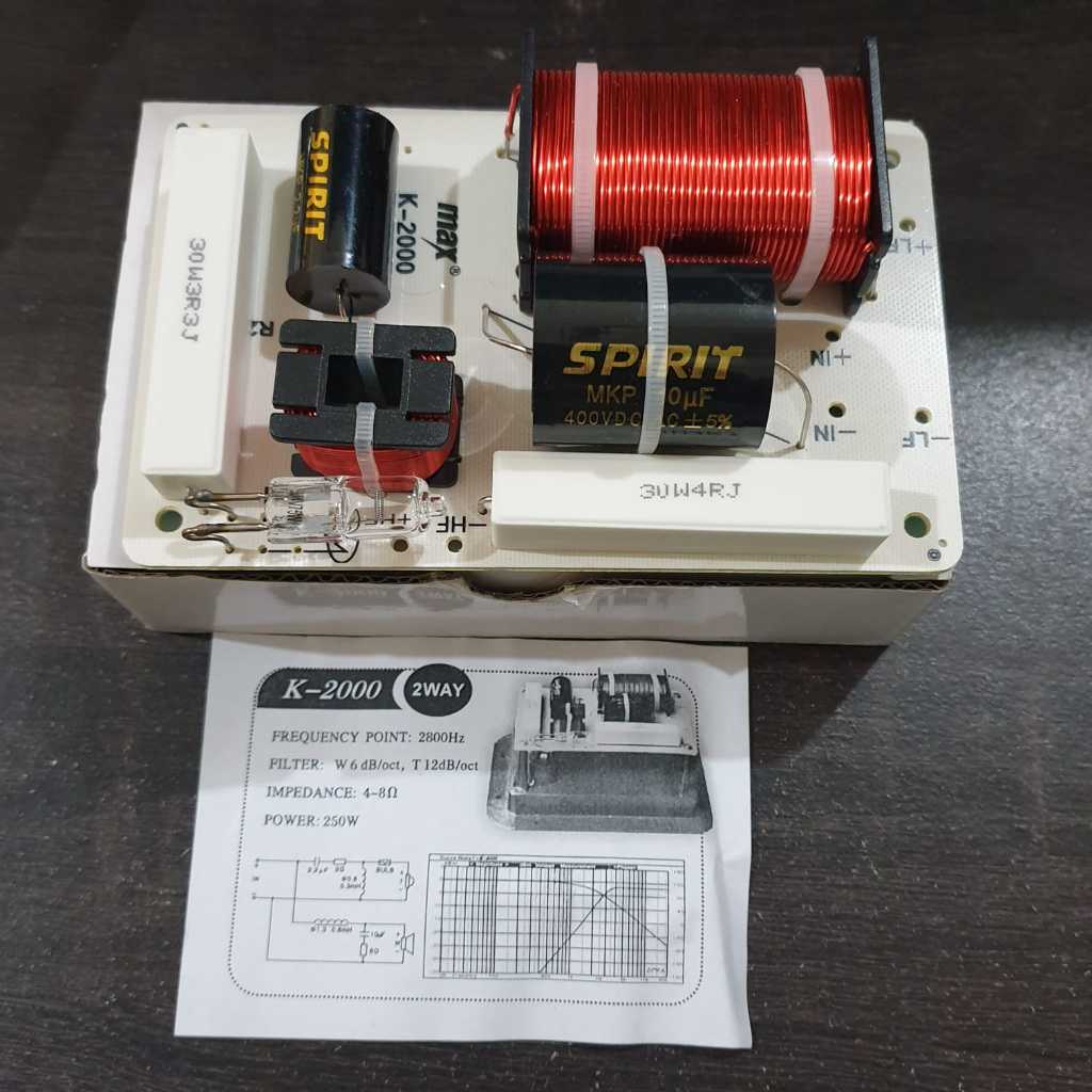 crosover pasif 2 way K2000 , crosover 2 way pasif K 2000