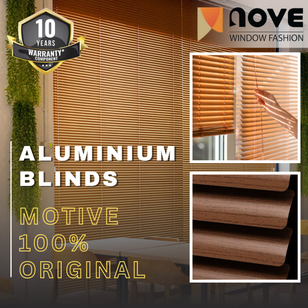 Alumunium Venetian Blinds Motive Slat - Venetian Blind - Aluminium Blind - Horizontal Blinds - Kerai