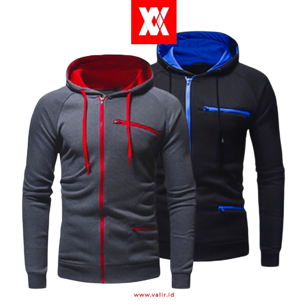 Valir King Calvin - Jaket Pria Keren Terbaru Bahan Fleece Premium Tebal | Jaket Sweater Hoodie
