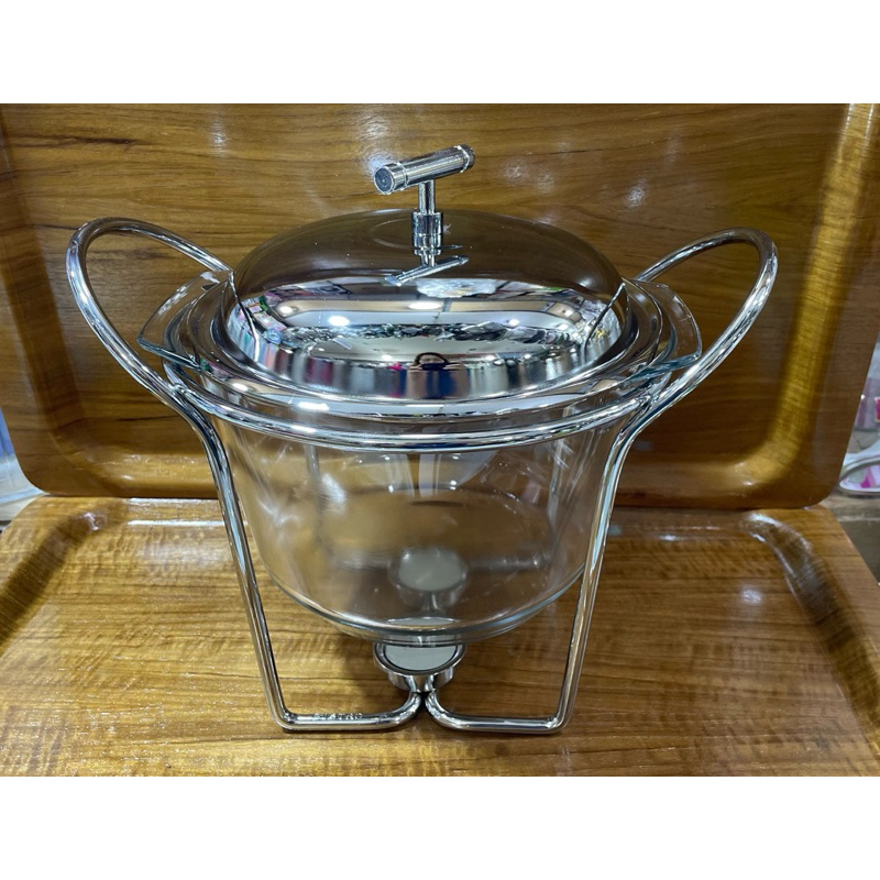 Pemanas Kaca Pyrex | Soup Warmer | Panci Kaca sop Bistro