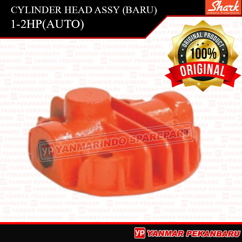 1HP 2HP CYLINDER HEAD ASSY AUTO NEW KOMPRESOR ANGIN SHARK 1 - 2 HP ORIGINAL