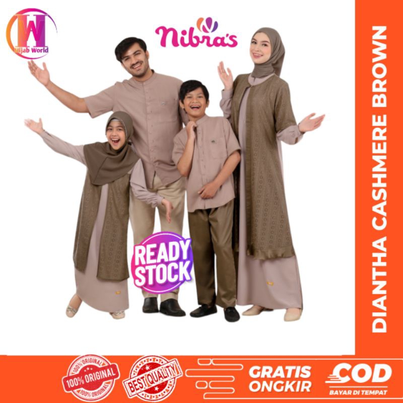 Nibras Raya Series Sarimbit Diantha Cashmere Brown Nibras 2024 /  Sarimbit Keluarga 2024 / Sarimbit 
