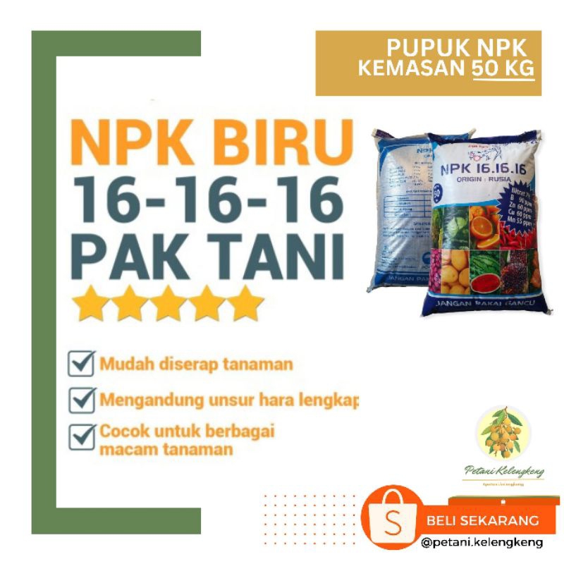 Pupuk NPK Pak Tani 50Kg