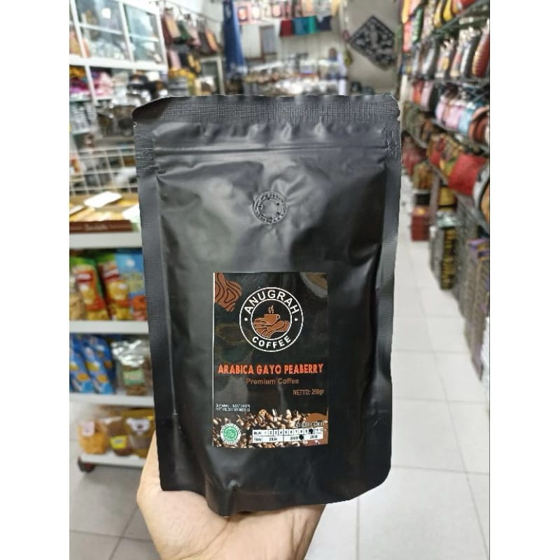 

Kopi Gayo Arabika Peaberry asli khas Aceh 250gr / Kopi bubuk dan biji Arabika Peaberry 250gr