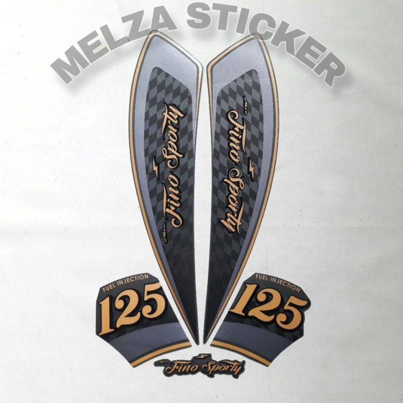 Stiker Striping Motor Fino 125 Sporty 2021 Abu Sticker Lis Body Standar