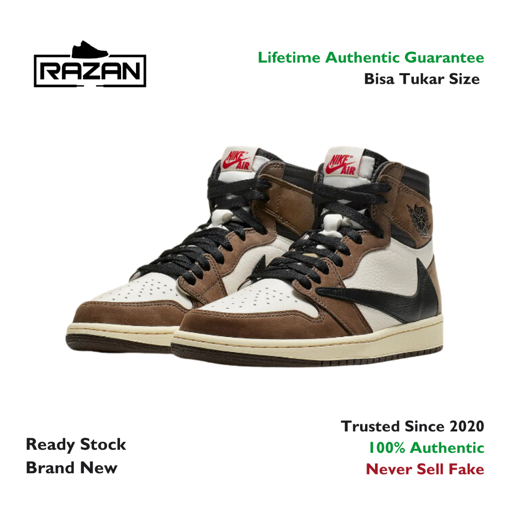 Air Jordan 1 High OG Travis Scott Mocha 100% Authentic Original