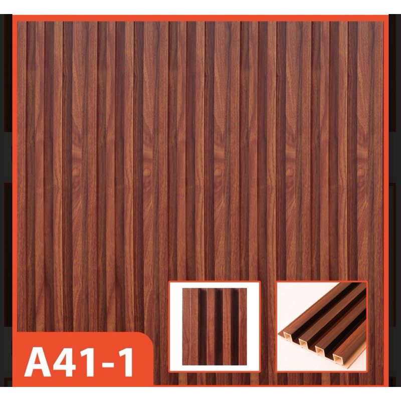 WPC WOODPANEL WALLPANEL PVC DINDING KAYU ISI 10 LEMBAR