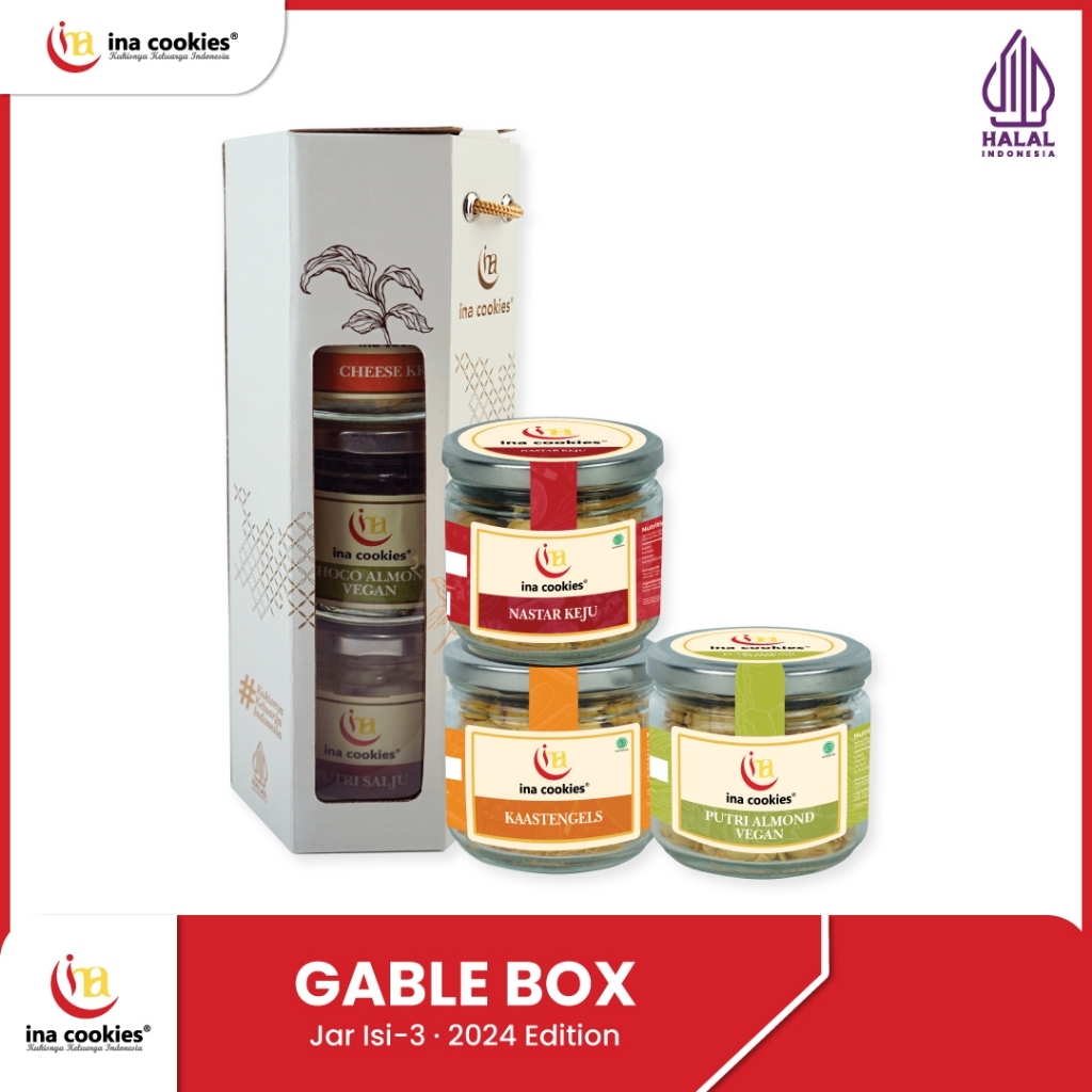 

Hampers Gable Box Jar Ina Cookies Kue Kering Premium Isi 3 Toples