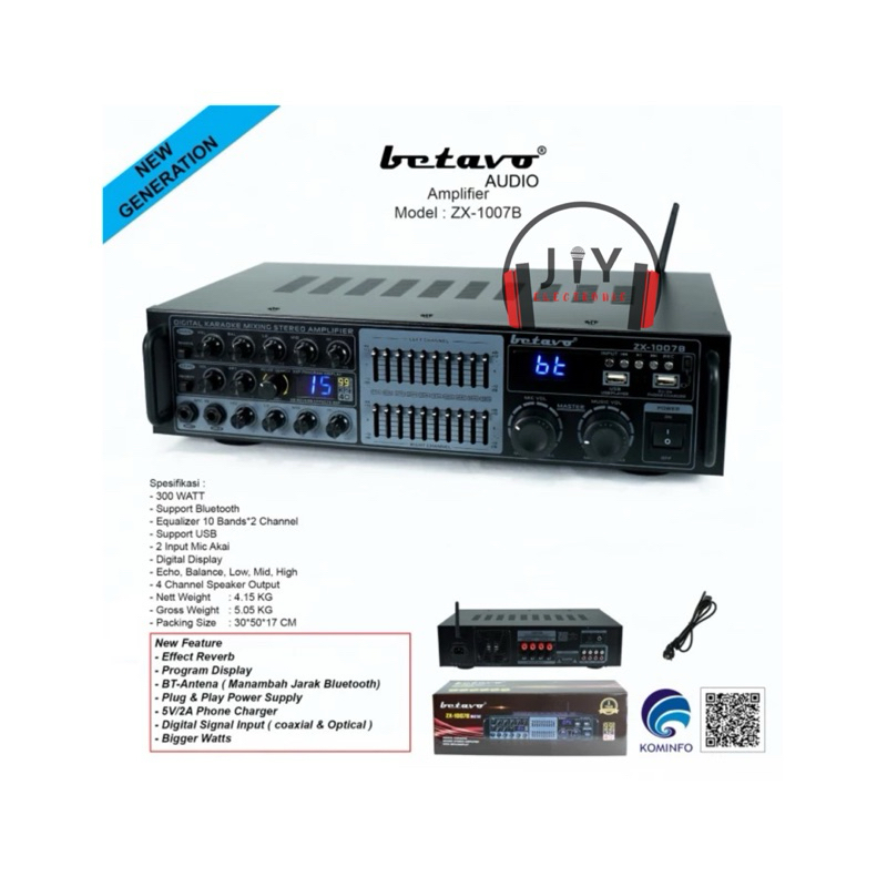 Ampli Betavo Profesional Amplifier ZX-1007B ZX 1007B ZX1007B