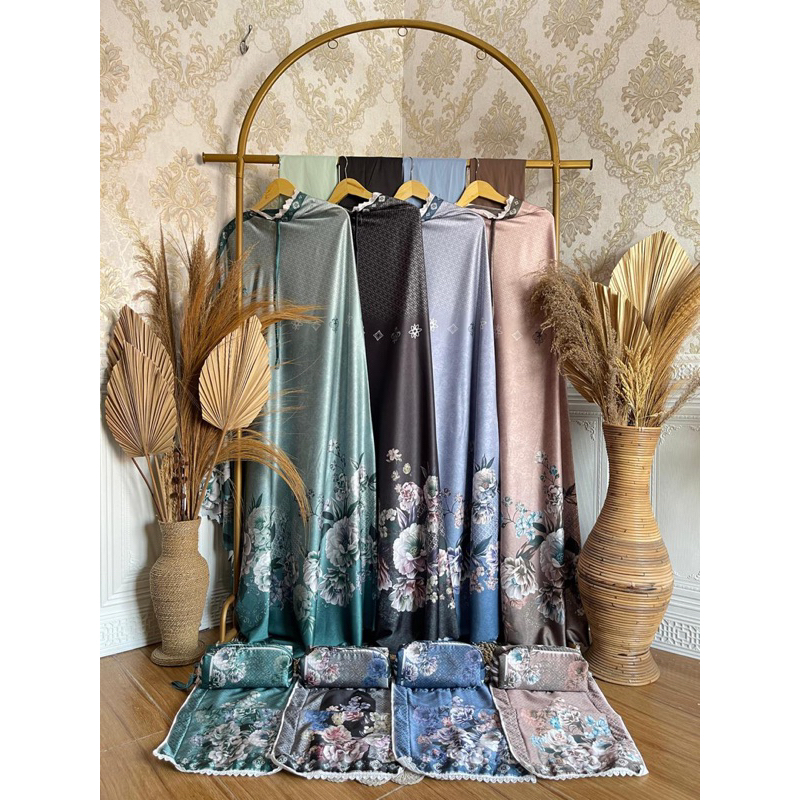 MUKENA MEWAH SUTRA FANEL MODEL TERBARU FREE SAJADAH