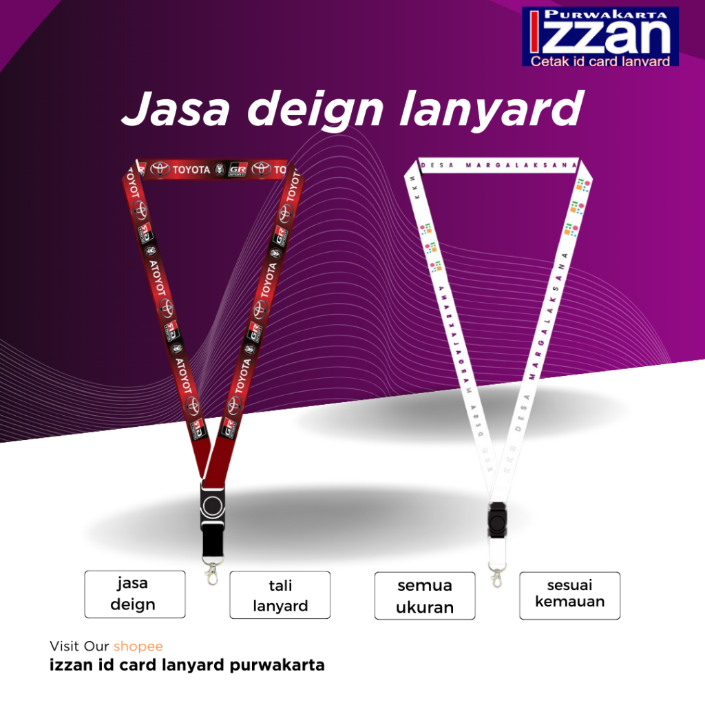 

Jasa desain tali lanyard printing,sablon dan pembuatan id card costom
