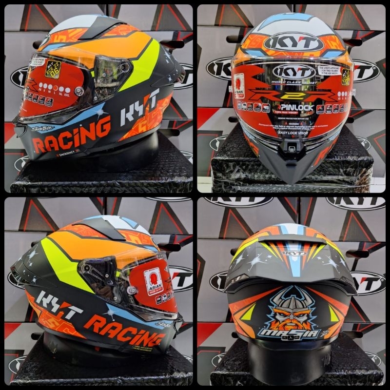 HELM KYT R2R PRO MASIA MATT YELLOW FULLFACE KYT