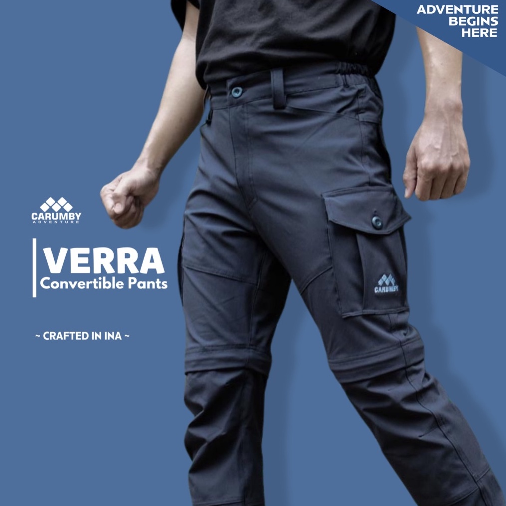 Celana Gunung Sambung 2 in 1 Cargo Lapangan Pria Wanita Outdoor Quickdry Carumby Verra Hiking Pants 
