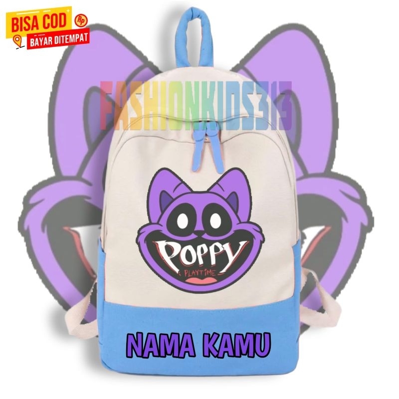 tas ransel anak sd popy playtime catnap / tas backpack anak playtime