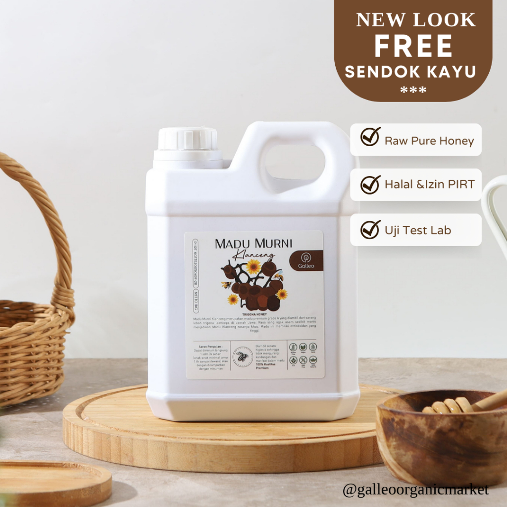 

Madu Klanceng Trigona 1 Kg Galleri Organik Free Sendok Kayu