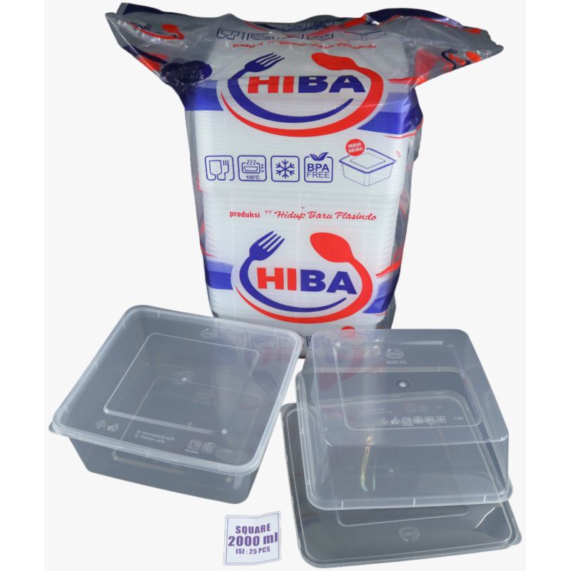 Hiba Tinwal Food pack/kontainer berbagai ukuran.
