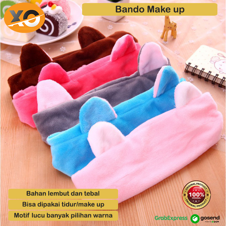 Bando Bandana Korea Motif Lucu Bandana Masker Hairband Korea Lucu