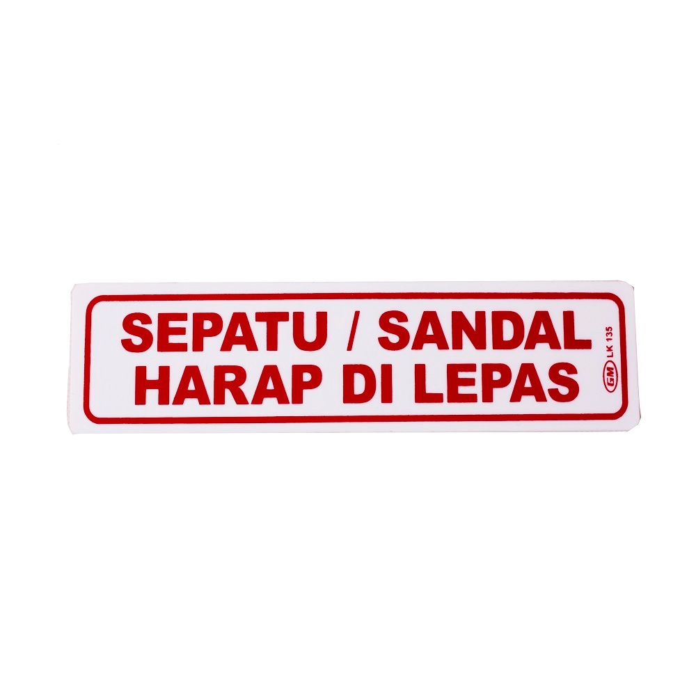 

GM LABEL SEPATU/SANDAL, HARAP DILEPAS LK-135 KECIL