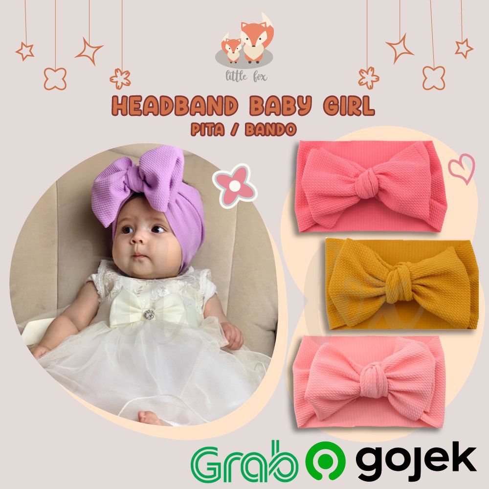 Bandana Pita Bayi Cewek / Newborn Headband Aksesoris Rambut / Baby Girl Cute Turban Lucu