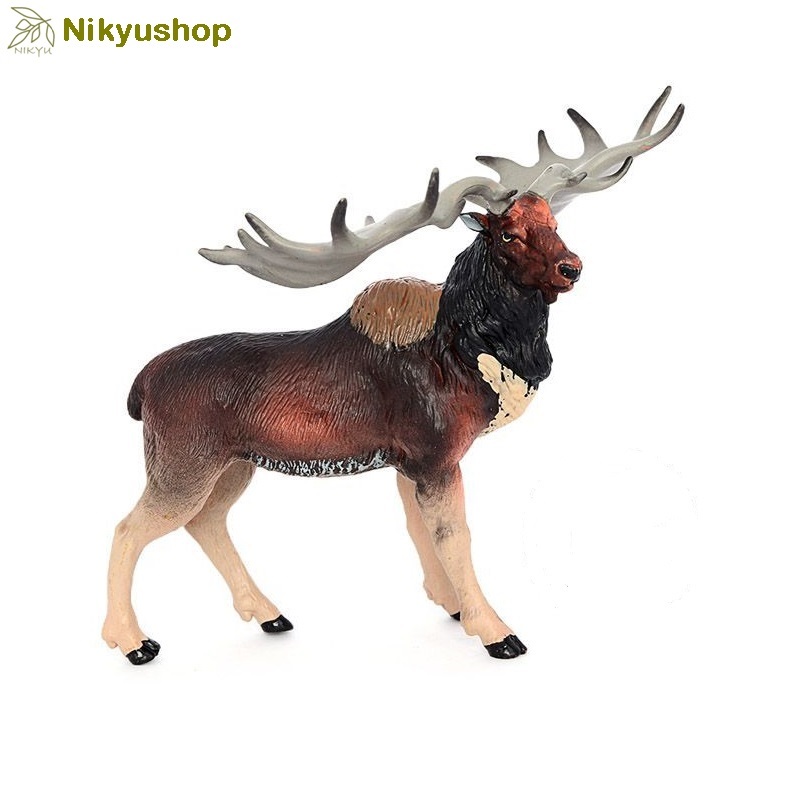 [Nikyushop] Mainan Edukasi Pajangan Miniatur Hewan Rusa Purba Megaloceros