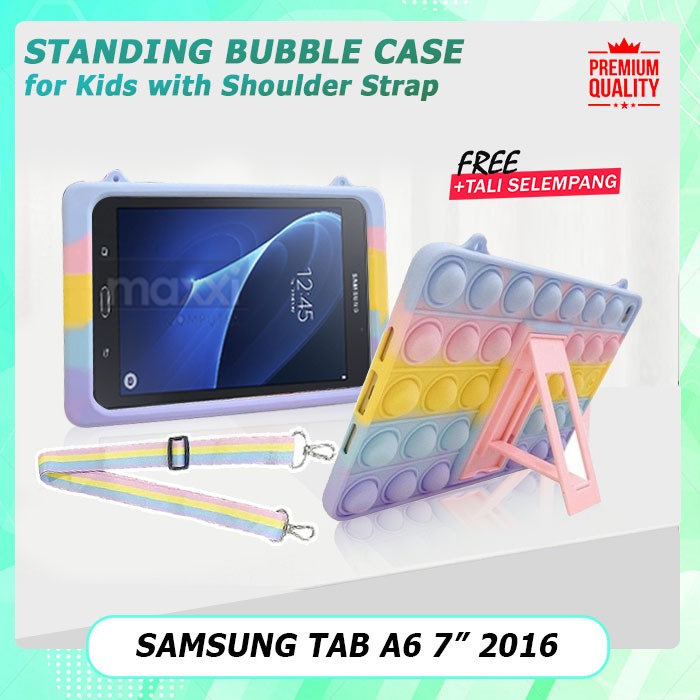 Samsung Galaxy Tab A6 A 7 Inch T285 2016 POP IT Bubble Softcase Silikon Case Soft Cover Casing  Slot