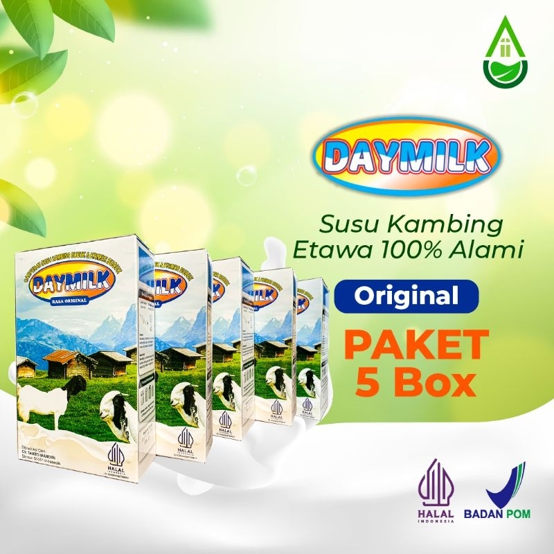 

PAKET 5 BOX DAYMILK ORIGINAL - Susu kambing etawa bubuk rasa original