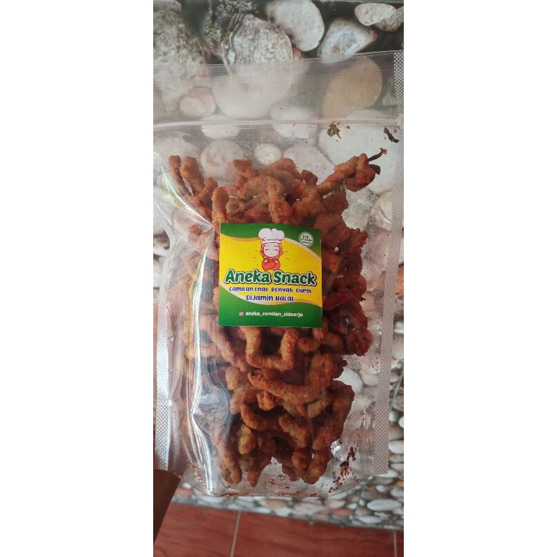 

Kripik Usus Original, Pedas Daun Jeruk 250 gram
