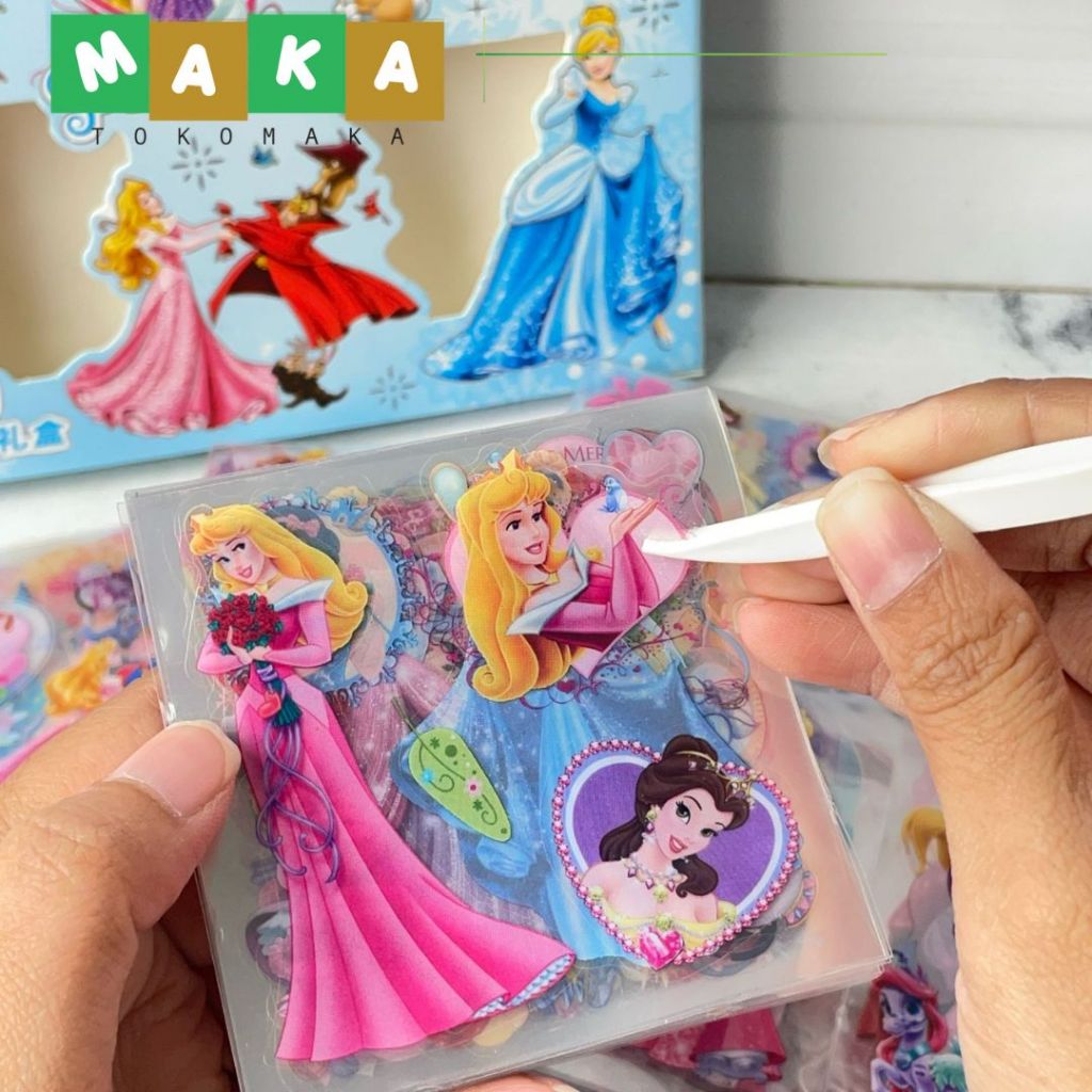 

STIKER 100 LEMBAR PRINCESS ST-1193 stiker anti air princess sticker vinyl stiker transparant perlengkapan DIY