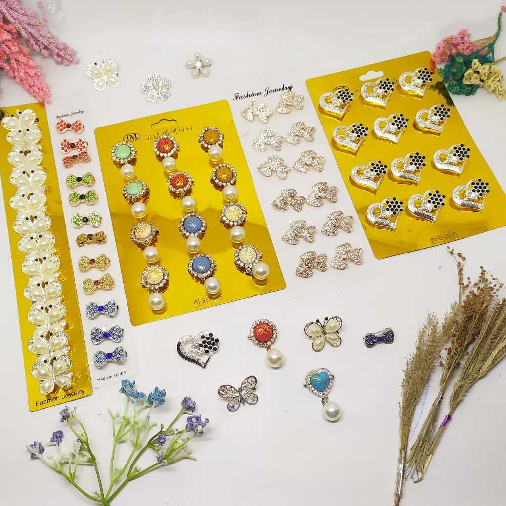 Bros Dagu Hijab Lusinan (12pcs) / Bros Jilbab 1 Lusin / Bros Kecil Grosir Termurah