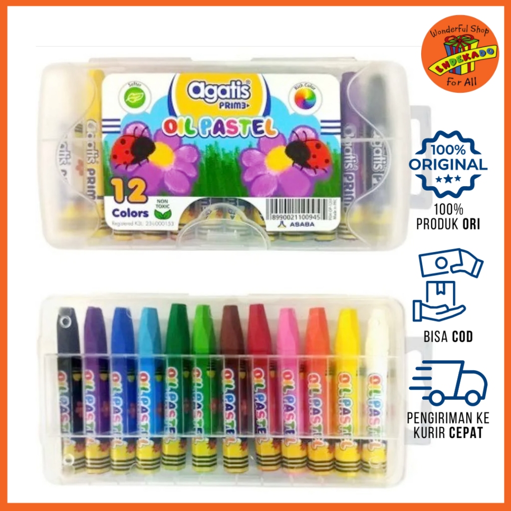 

CRAYON / OIL PASTEL AGATIS ISI 12 WARNA