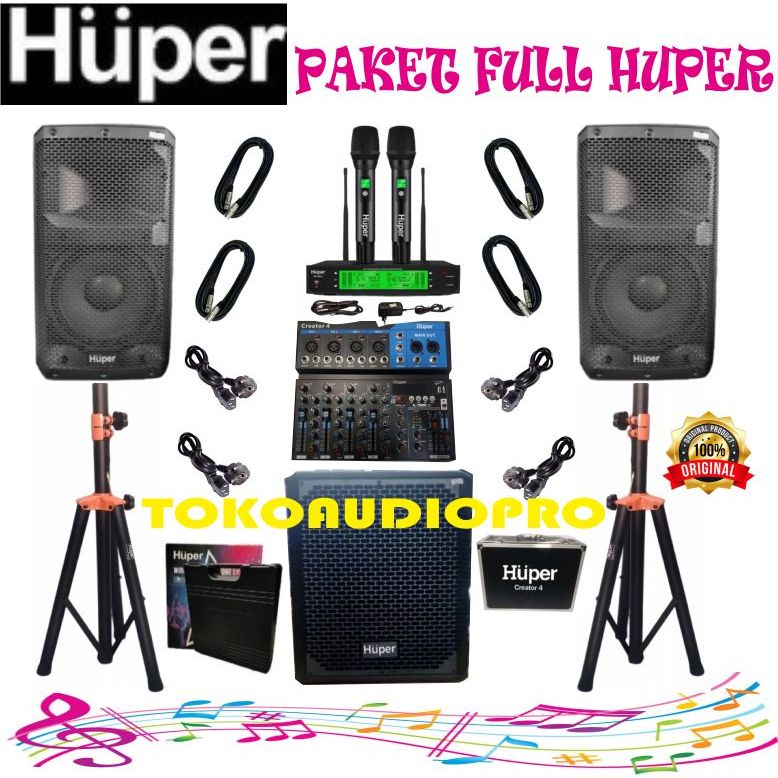 Paket Sound Huper JS7 B12A Creator-4 SK18 Paket Speaker Huper Audio