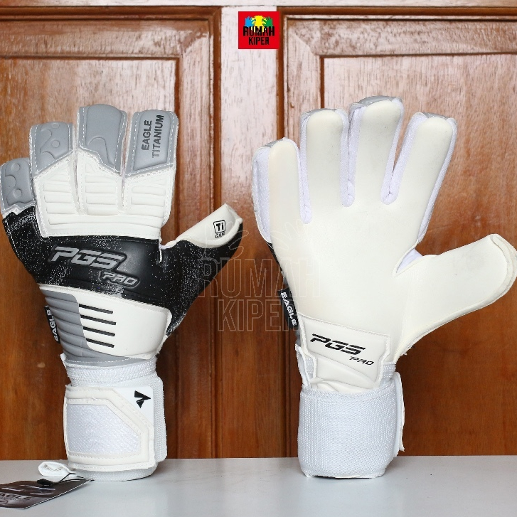 Sarung Tangan Kiper PGS EAGLE TITANIUM 2024 BLACK WHITE SKU PGS 34