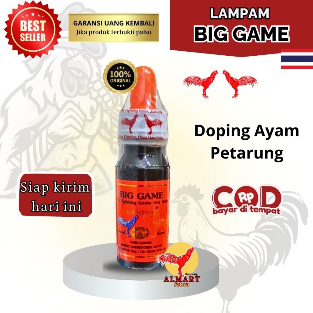 Lampam Big Game 25ml Doping Ayam Original Thailand