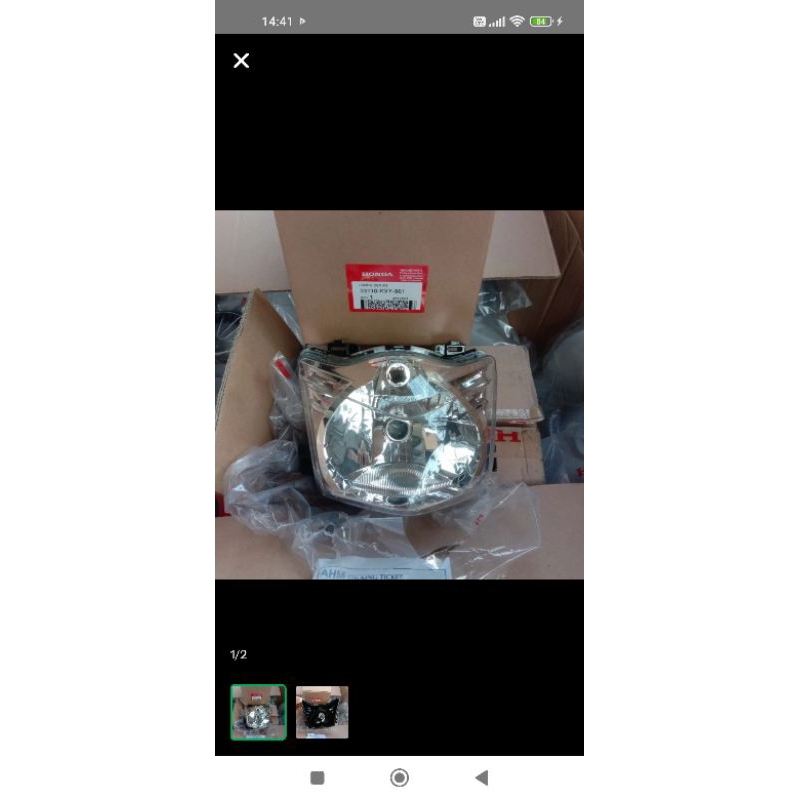 Lampu Depan-Reflektor Honda Beat Karbu Original
