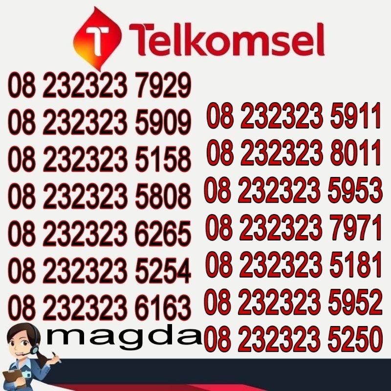 NOMOR CANTIK TELKOMSEL 232323 abac/abcb