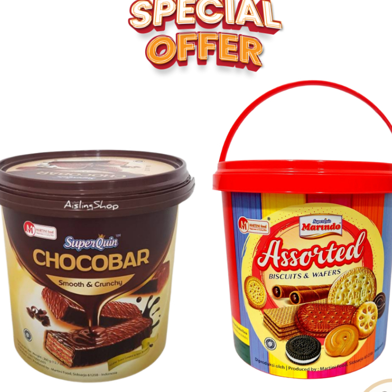 

Marindo Chocobar 360gr Biscuits Assorted Biscuits 400gr Kemasan Toples Biskuit Lebaran Cookies