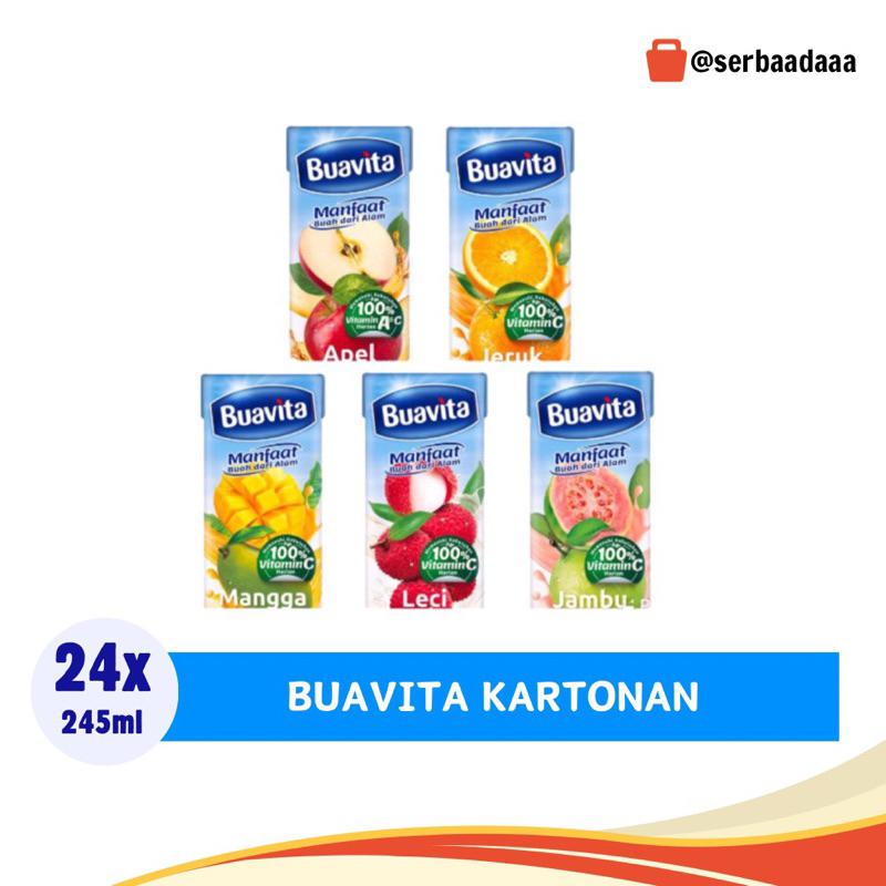 

Buavita 245ml Kartonan Isi 24pcs