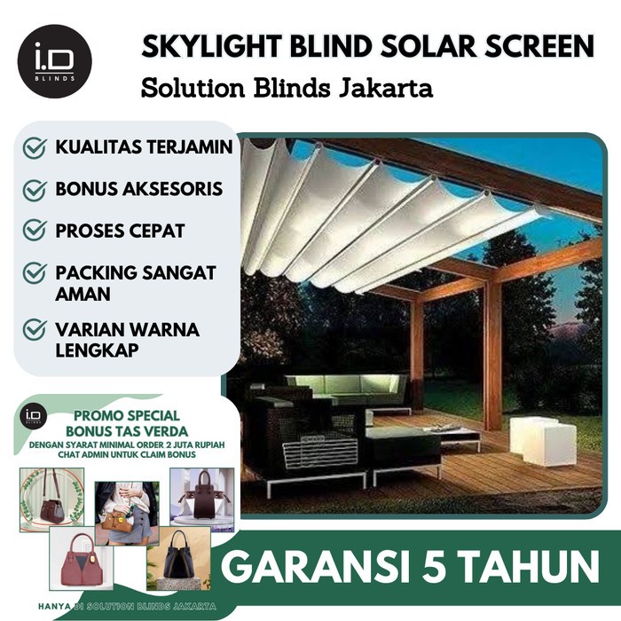 Skylight Blinds Solar Screen Tirai Gorden Blind Roller Blinds