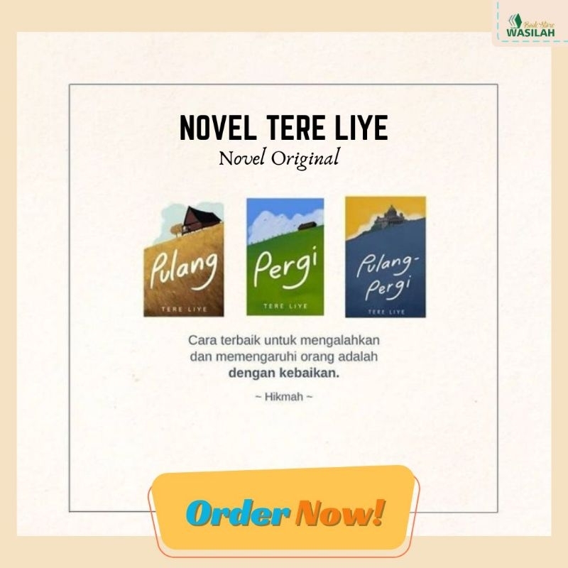Pulang-Pergi - Pulang - Pergi - Tere Liye |Novel new cover |Buku Original |Penerbit Republika