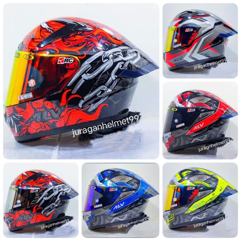 Helm Full face ALV Genesis Motif Paket Ganteng