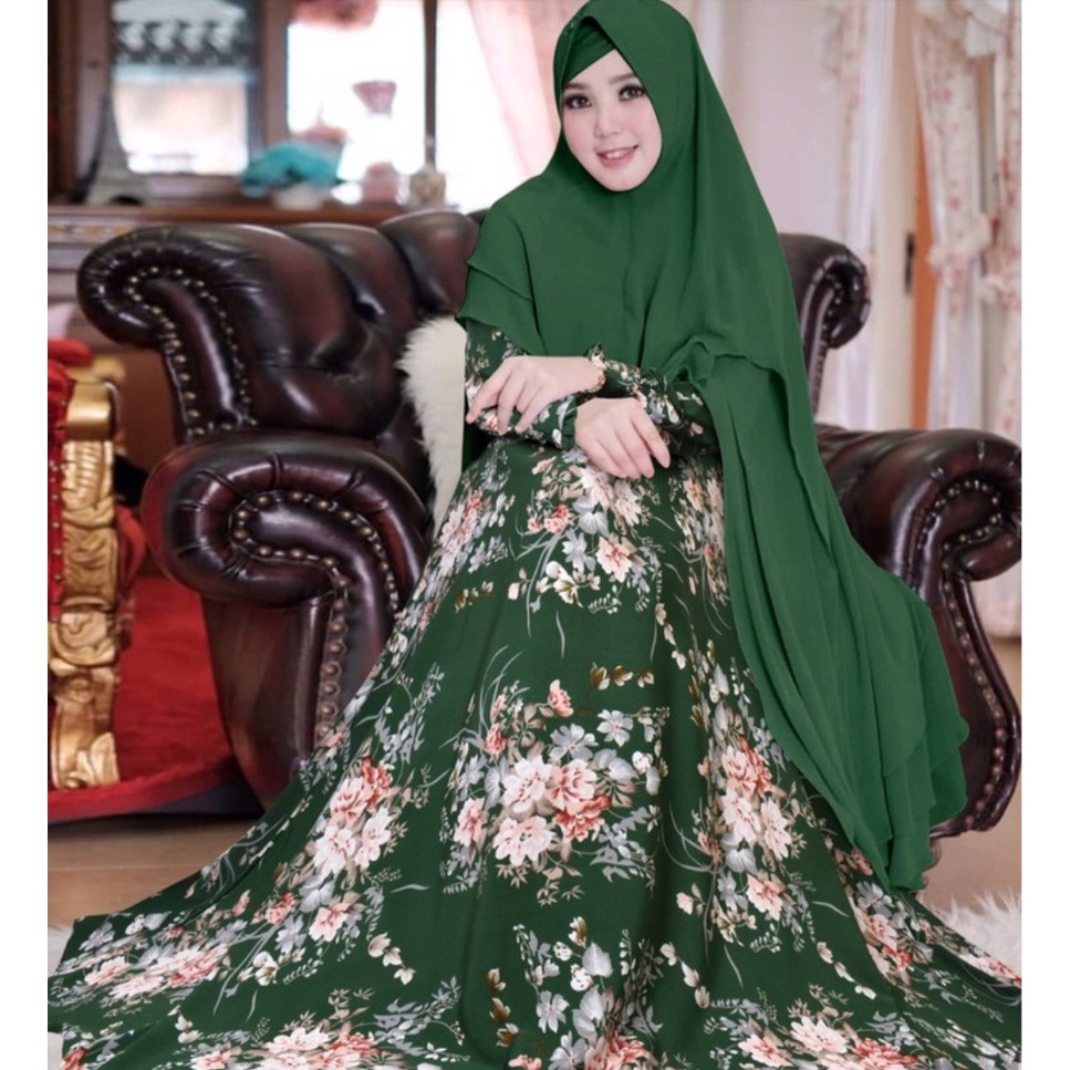 SHOPEE MALL gamis monalisa pelangi ping khimar grosir