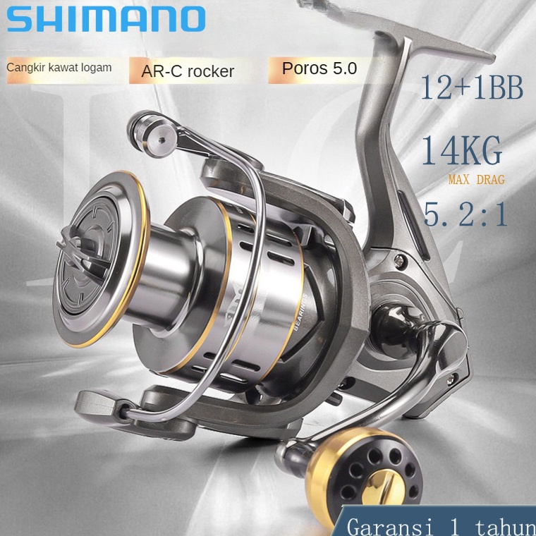 SHIMANO paduan aluminium Reel Pancing Spinning 521 high speed Reel fishing reel Gulungan Pancing Mes