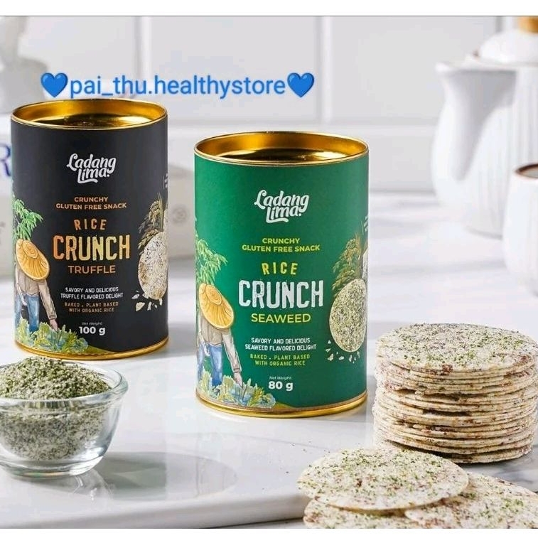 

Rice Crunch Seaweed/ Truffle Ladang Lima GLUTEN FREE- Premium Crunchy Snack Sehat Ladang Lima @80gr/jar