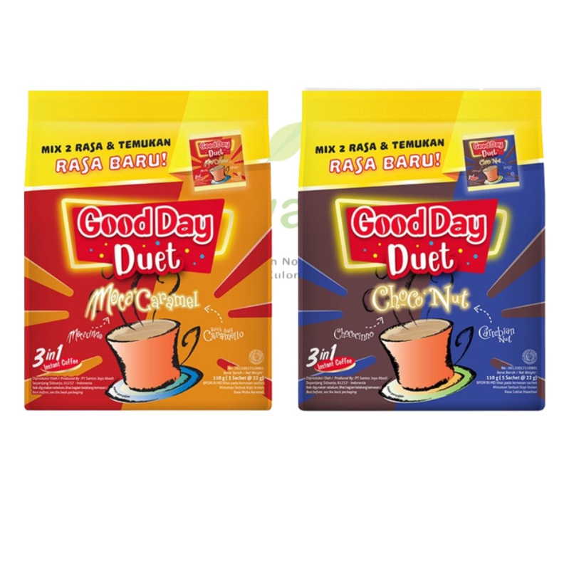 

Good Day Duet Moca Caramel/Choco Nut 5's x 22gr