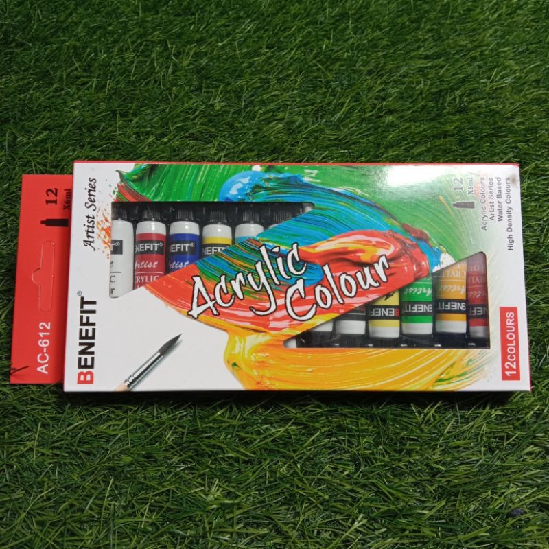 

KF || BENEFIT Acrylic Colour Cat Akrilik Set 6ml 12 Warna