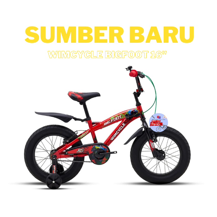 SEPEDA ANAK BMX WIMCYCLE BIGFOOT 16 INCH BAN BESAR JUMBO