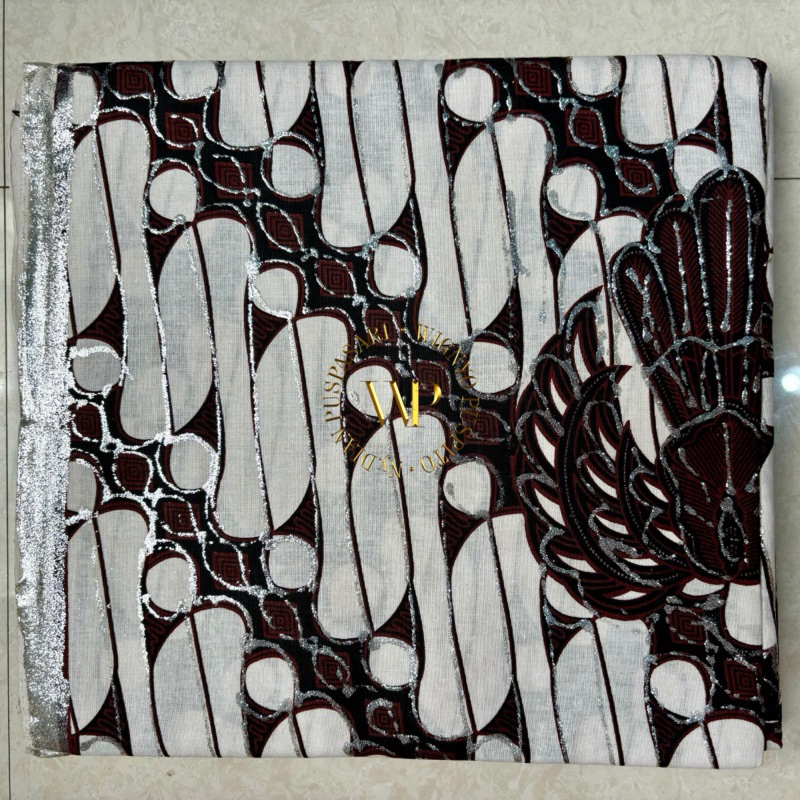 JARIK MANTEN JARIK PENGANTIN SET SEPASANG MOTIF PARANG GARUDA PUTIH UKURAN 215X115CM