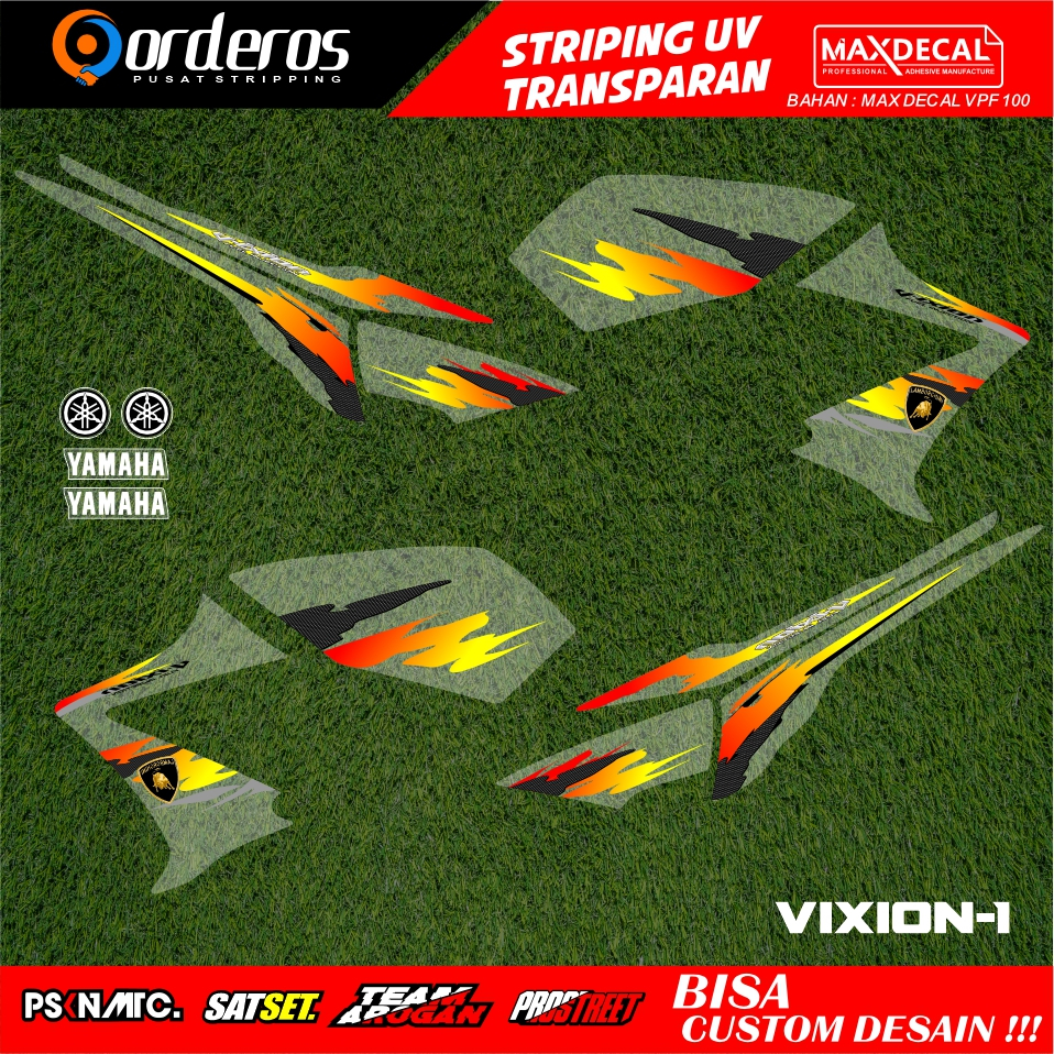 Striping Transparan Yamaha Vixion Old Stiker Setripping Motor Nvl Nva 155 Transparan Custome Decal S